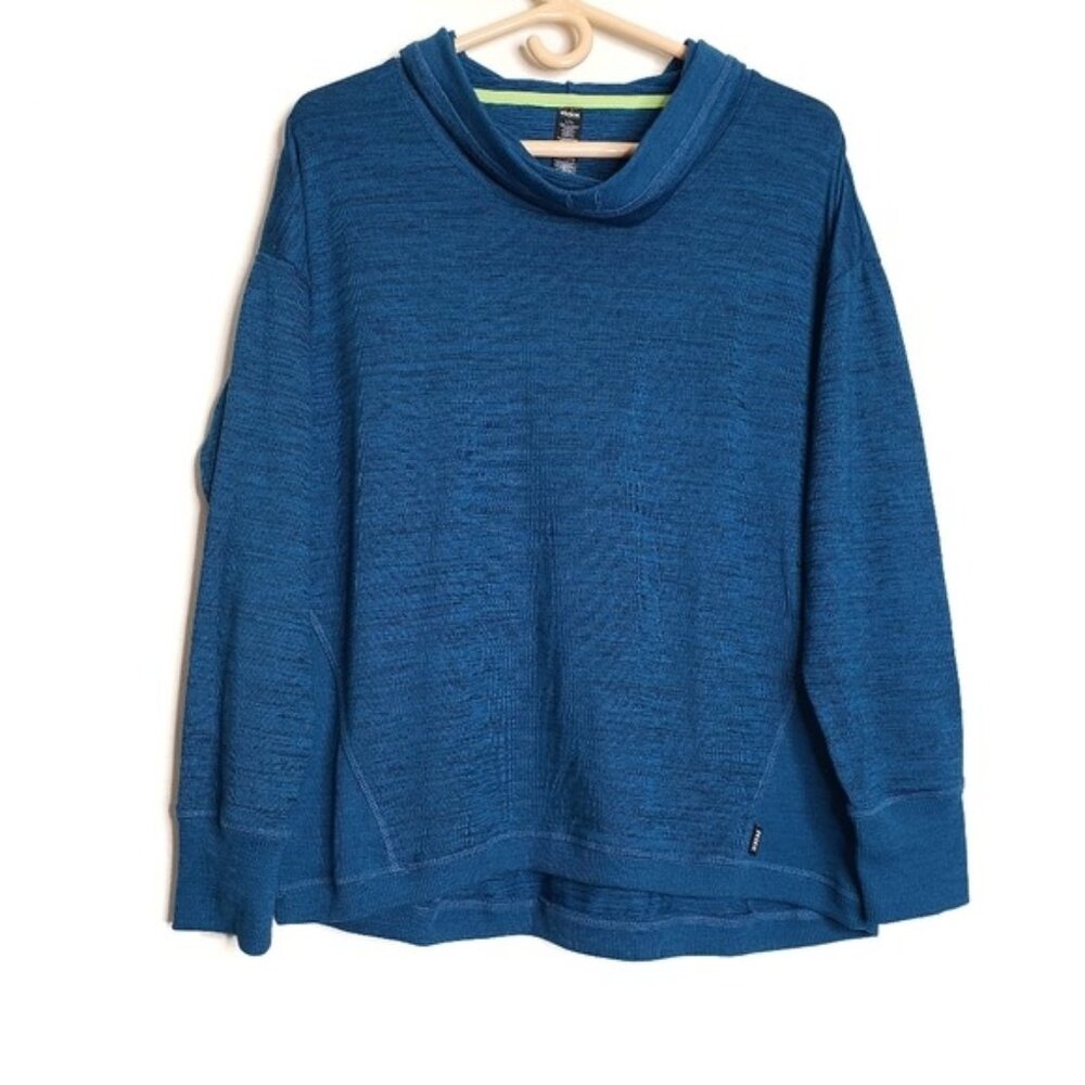 RBX Blue Funnel Neck Athletic Pullover Top Women's Size Large